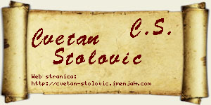 Cvetan Stolović vizit kartica